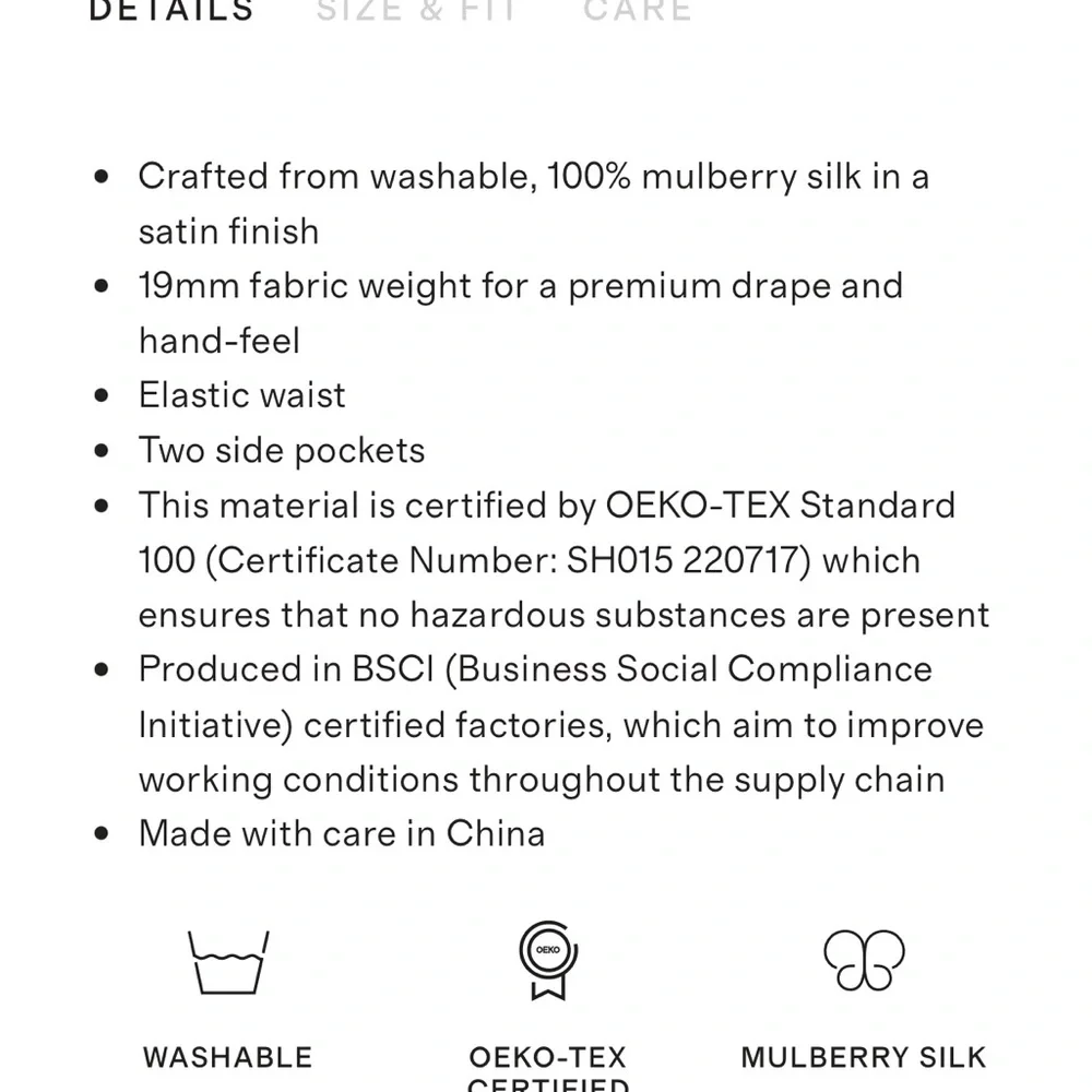 Quince 100% Washable Silk Cropped Wide Leg Pant (new with tags) - Picture 7 of 7